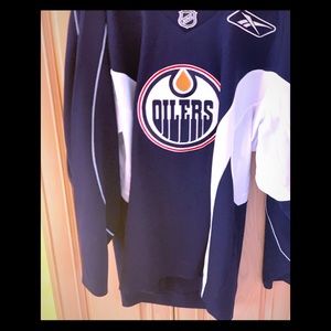 Oilers warmup jersey